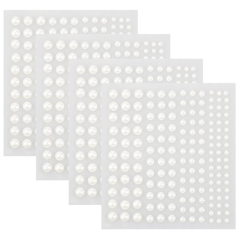 Mixed Size Imitation Pearls Self adhesive Flat Back Sticker - Temu